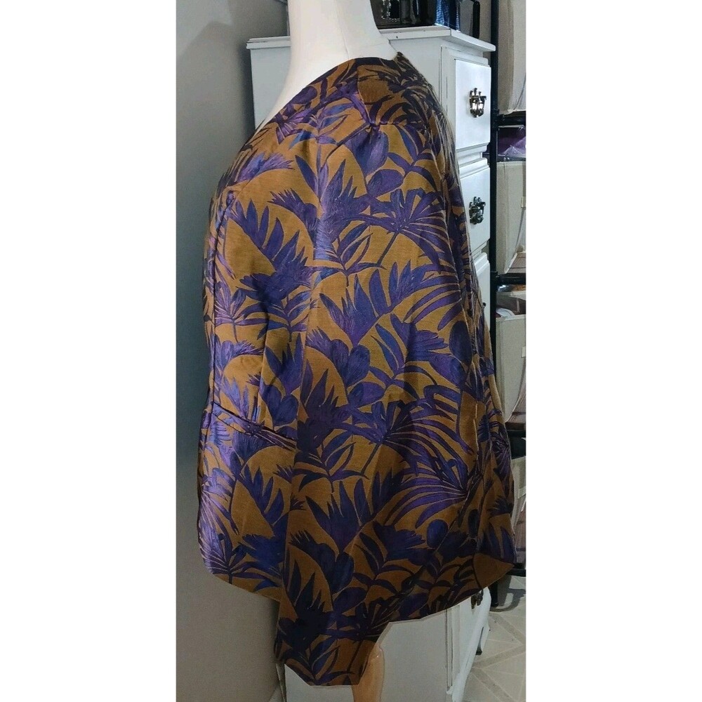 NWT ASHLEY STEWART Womens 28/30 2pc Floral Jacquard Jacket & Pant Career Church - Picture 6 of 14